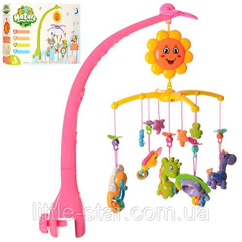 Дитяча драйвова музична карусель, (мобіль) на ліжечко з 5 брязкальцями 603-9