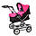 Коляска прогулянкова для ляльки, металеві, висота до ручки - max 75 см, MELOGO 9680W, фото 6