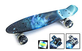 Скейт "Penny Board" "Galaxy" Блискучі колеса