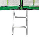 Батут дитячий з захисною сіткою 252 см батут Atleto для дітей і дорослих з подвійними ногами з сходами зелений, фото 6