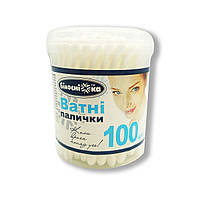 Ватні палички 100 шт/тубус, Білосніжка