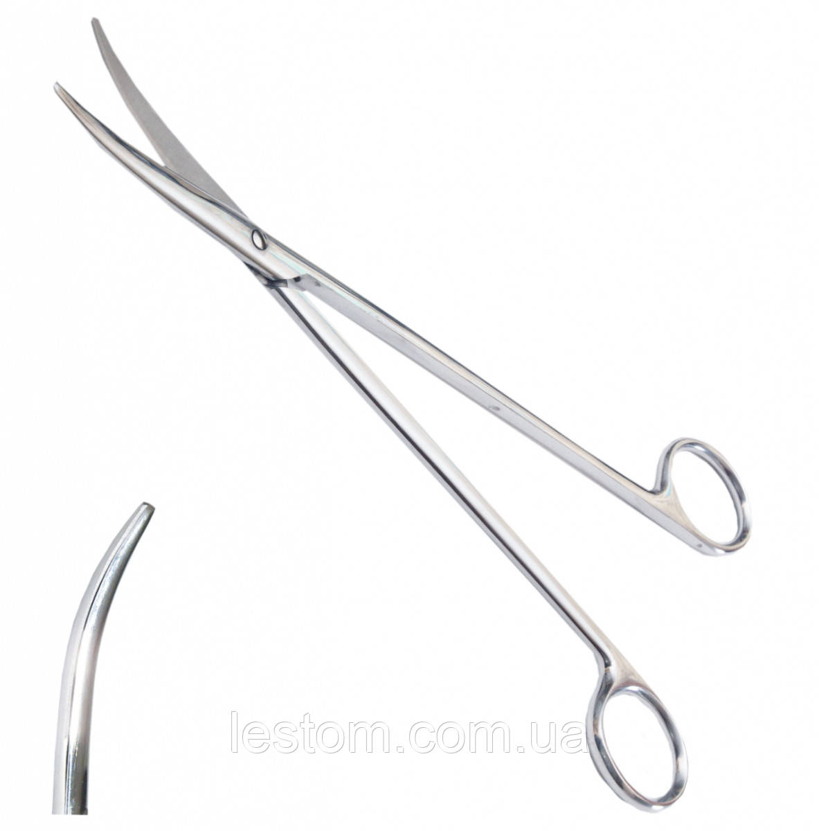 Ножиці для розтину м'яких тканин в глибокій порожнині, вертикально - зігнуті SURGIWELOMED. Довжина 23,0 см