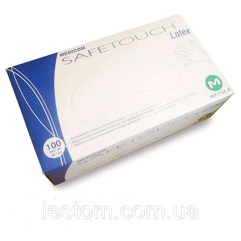 Рукавички латексні непудровані р-р M Safe Touch