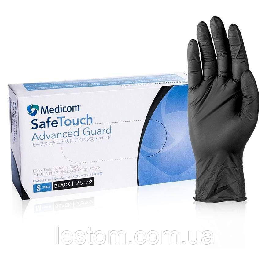Рукавички нітрилові р-р S Safe Touch Black чорні (3,6 гр)