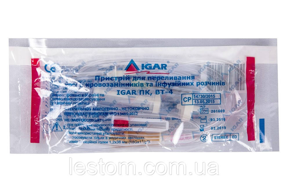 Система ПК (Для переливання крові) IGAR, одноразова