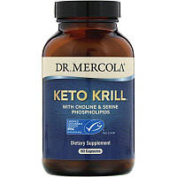 Dr. Mercola, Keto Krill, олія криля з холіном і сериновими фосфоліпідами, 60 капсул