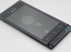 Дисплей Sony Xperia Miro ST23 із сенсорним екраном (модуль) з рамкою чорний
