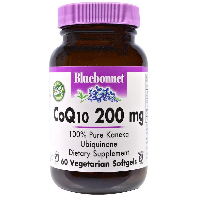 Bluebonnet Nutrition, CoQ10, 200 мг, 60 желатинових капсул