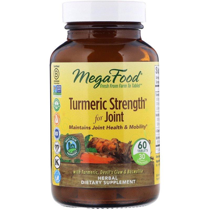 MegaFood, Turmeric Strength для здоров'я суглобів, 60 таблеток