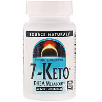 Source Naturals, 7-Keto, метаболіт ДГЕА, 50 мг, 60 таблеток