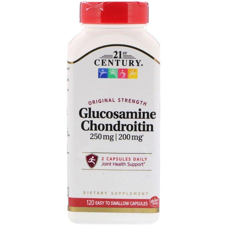 21st Century, Glucosamine 250 mg Chondroitin 200 mg, Original Strength, 120 Easy to Swallow Capsules