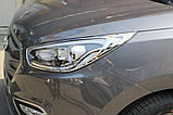 Хром накладки на фари Hyundai IX-35 2009-2012 (Autoclover B635), фото 10