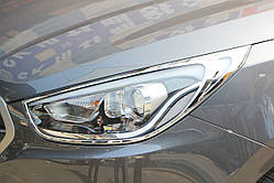 Хром накладки на фари Hyundai IX-35 2009-2012 (Autoclover B635)