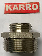 Ниппель переходной 3/4"Нх1/2Н Karro (никель )