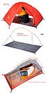 Намет Naturehike Cycling I with skirt (1-місний) 20D silicone + footprint NH18A095-Orange D, фото 4