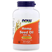 Now Foods, Hemp Seed Oil, Олія з насіння конопель, 1000 мг, 120 гелевих капсул