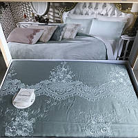 Комплект постельного белья сатин c вышивкой TM Royal Nazik Melisa mavi