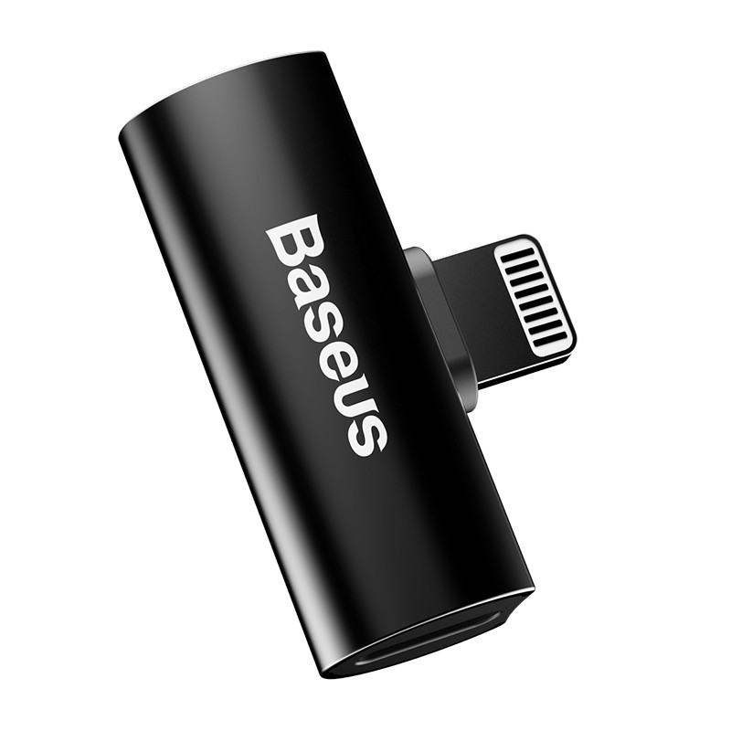 Перехідник для iPhone iPad на два виходи BASEUS Lightning to Dual Lightnig L46. Black, фото 1