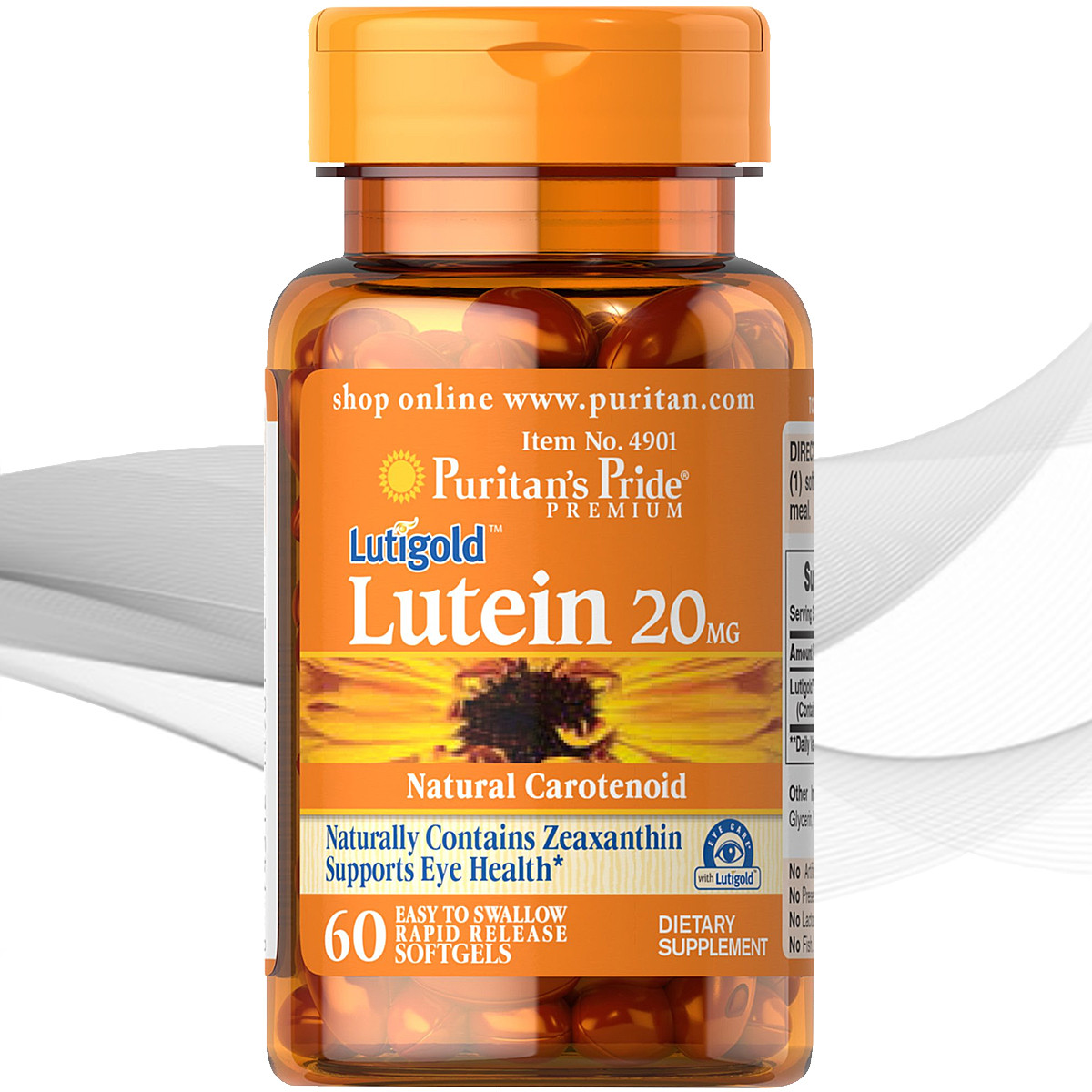 Puritans Pride Lutein 20 mg 60 softgels