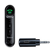 Bluetooth Ресівер Адаптер для автомобіля BASEUS Bluetooth Qiyin AUX (Hands Free). Black