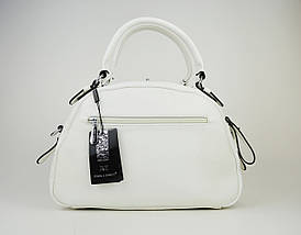 Сумка-скаквояж напівкругла Polina&Eiterou 2023 Біла, фото 4