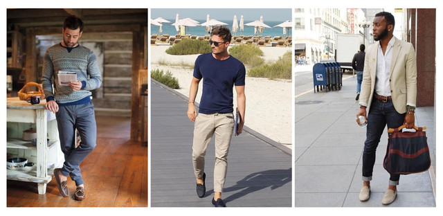 Стильні поєднання чоловічі мокасин Кращі поєднання мокасин і одягу