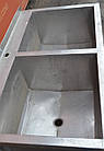 Продуктивна ванна з неіржавкої сталі, 2-секційна 112х65х80 см, Б/у, фото 3