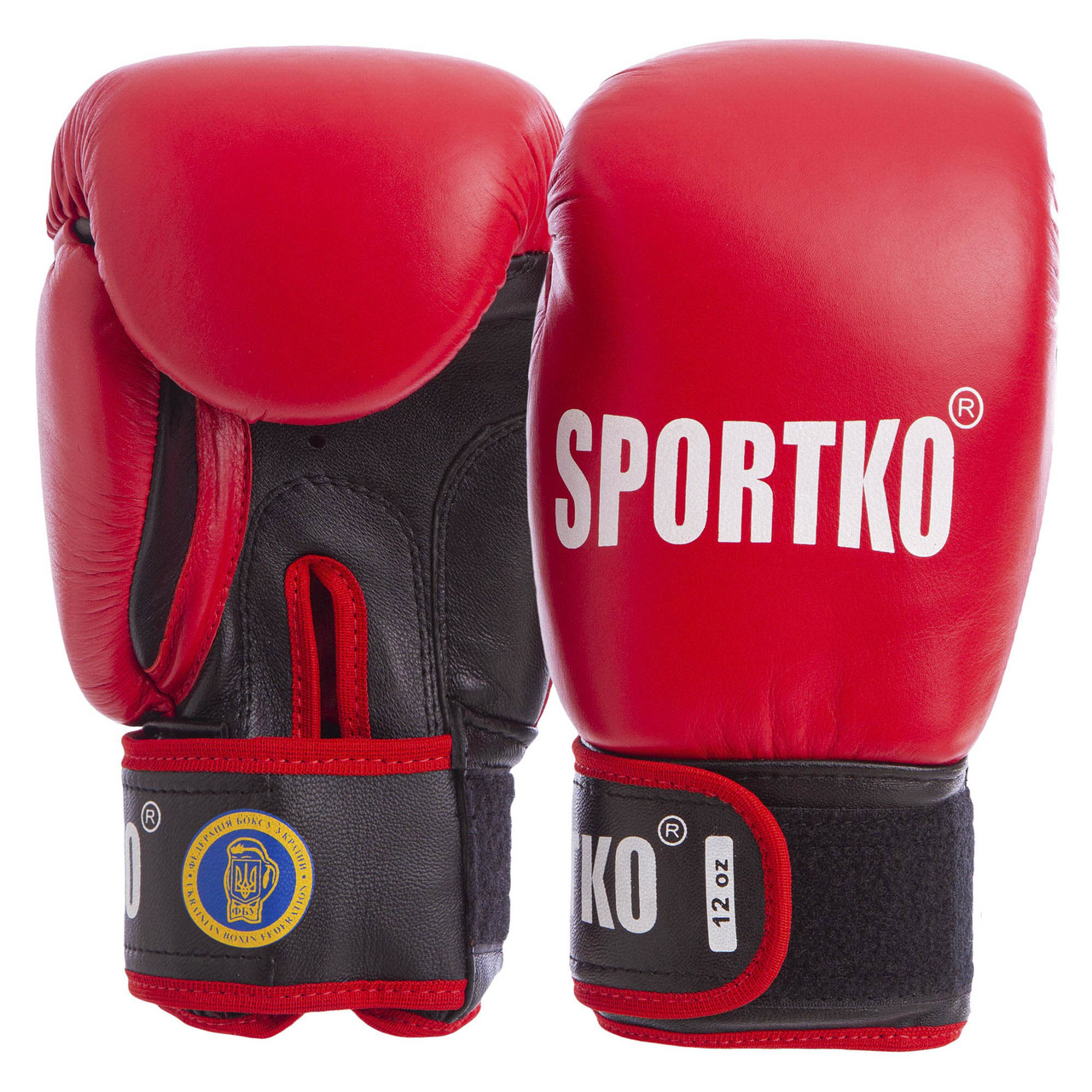 Рукавиці боксерські професійні з друком ФБУ SPORTKO UR SP-4705 10-12 унцій кольору в асортименті