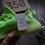 Жіночі кросівки Adidas Yeezy Boost 350 V2 Green Fluorescent Київ, фото 6