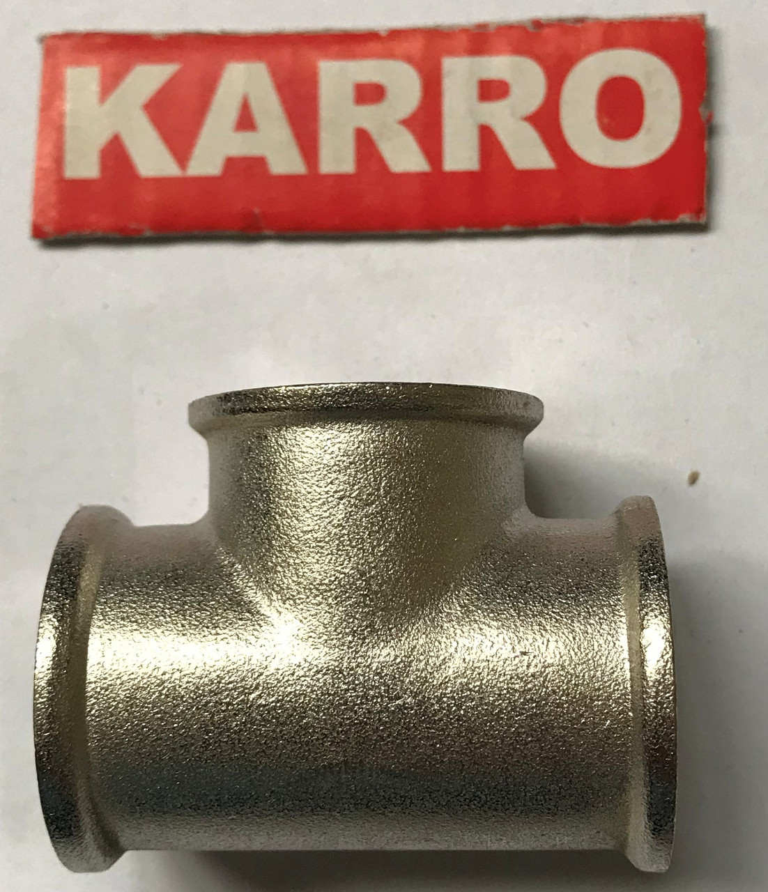 Тройник переходной 3/4"х1/2"х3/4" ВВВ Karro (никель) - фото 1 - id-p1176654021