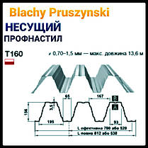 Профнастил Pruszynski Т 160 У оцинкований товщина 1,25 мм, фото 3
