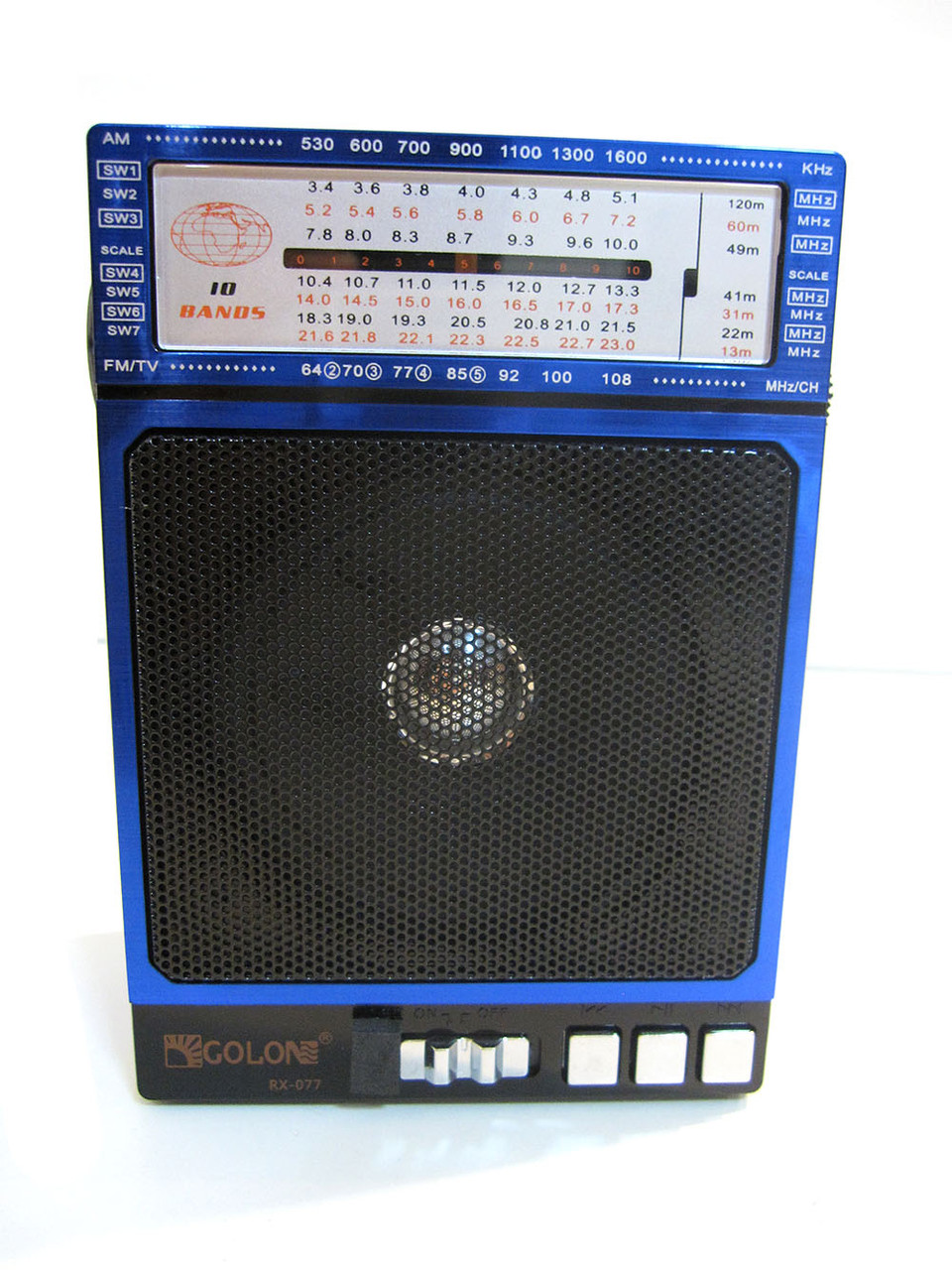 Радіоприймач колонка MP3 Golon RX-077 Blue, фото 1
