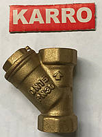 Фильтр латунный Karro 1/2" грязевик