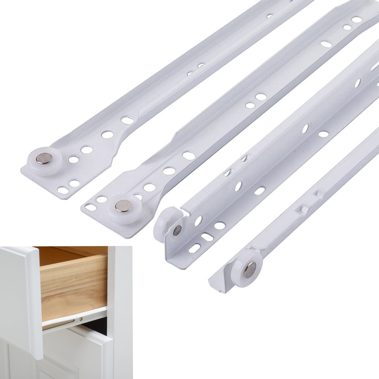 Напрямна для ящиків роликова L-300, 1 мм ТЕ