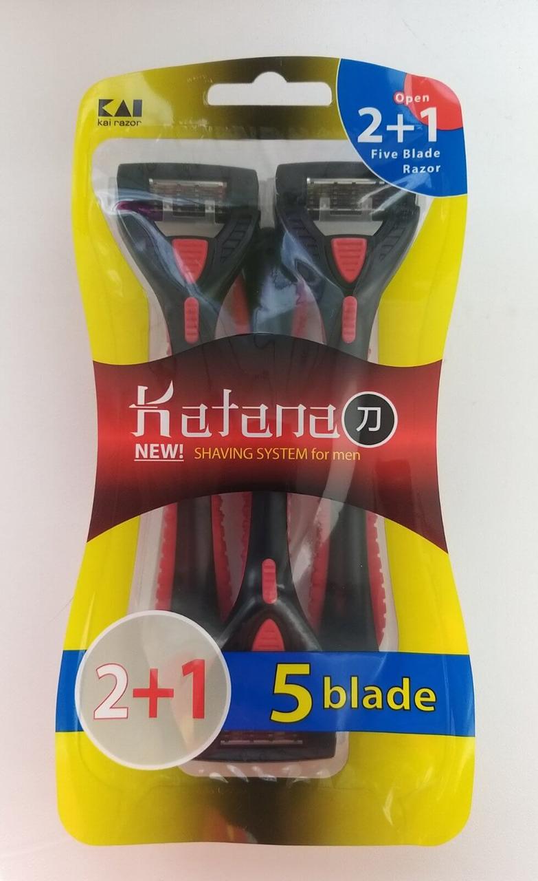 Набір одноразових станків для гоління KAI Katana 5 Blades 3 шт