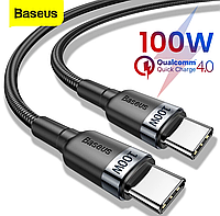 Кабель для телефона с быстрой зарядкой и передачей данных BASEUS USB PD 100W Type C - Type C 1 метр.