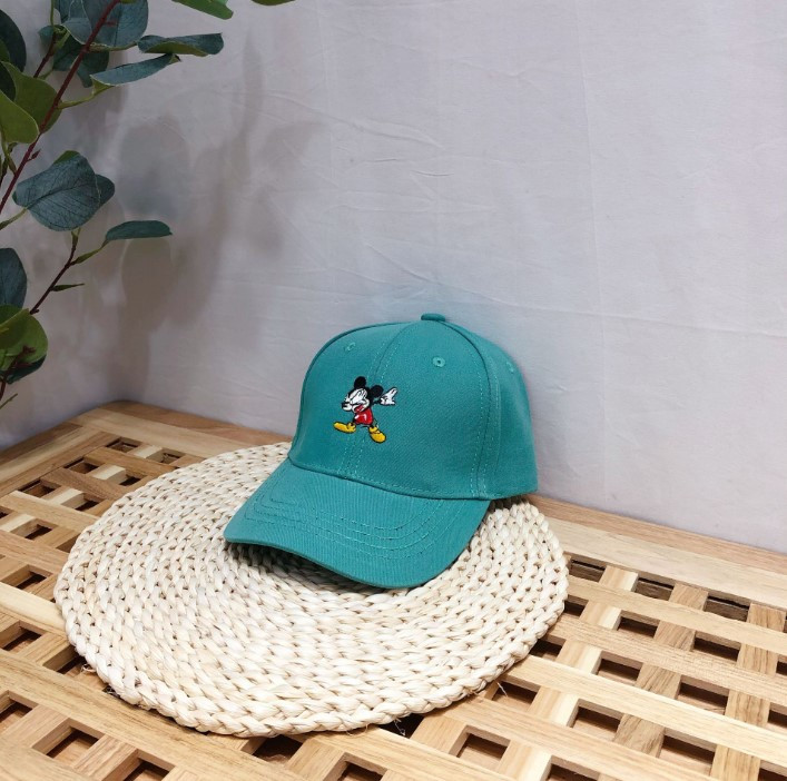 Дитяча Кепка Підліткова Бейсболка Мікі Маус морська хвиля (зелено-блакитна)