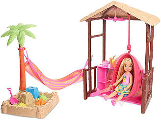 Ігровий набір Barbie пляжний будиночок Челсі Barbie Club and Chelsea Tiki Hut