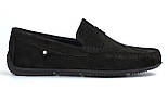 Чорні перфоровані замшеві мокасини взуття великих розмірів Rosso Avangard ETHEREAL Black Vel Perf BS, фото 4
