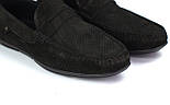 Чорні перфоровані замшеві мокасини взуття великих розмірів Rosso Avangard ETHEREAL Black Vel Perf BS, фото 6