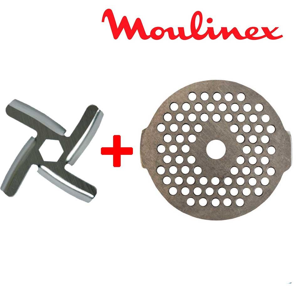 Ніж та сітка для м'ясорубки Moulinex (комплект) MS-0926063