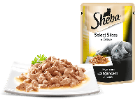 Вологий корм Sheba Select Slices in Gravy (Шеба шматочки курки в ароматному соусі), 85г.