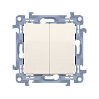 Вимикач SIMON10 подвійний, кремовий