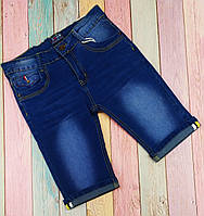 Бриджи джинсовые для мальчиков с потетостями р 134-140