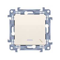 Вимикач SIMON10 прохідний одинарний з підсвічуванням, кремовий