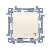 Вимикач SIMON10 хрестової одинарний з підсвічуванням, кремовий