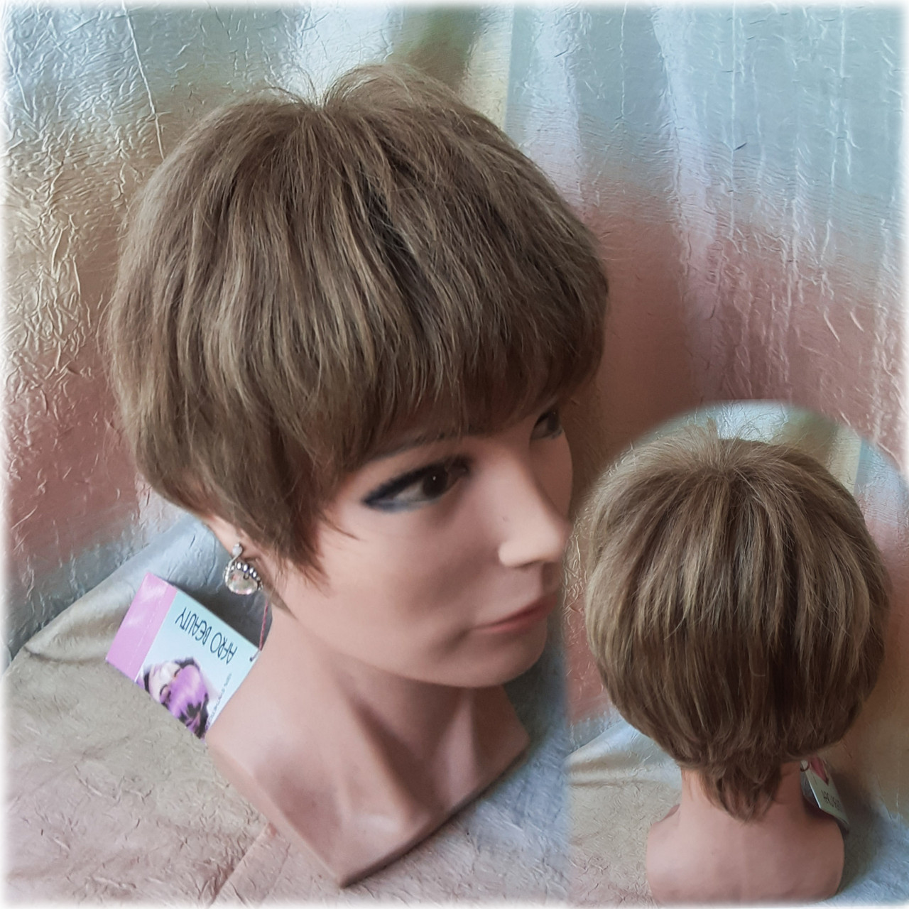 Перука коротка з канекалона русявий мікс 1777-10Н124, фото 1