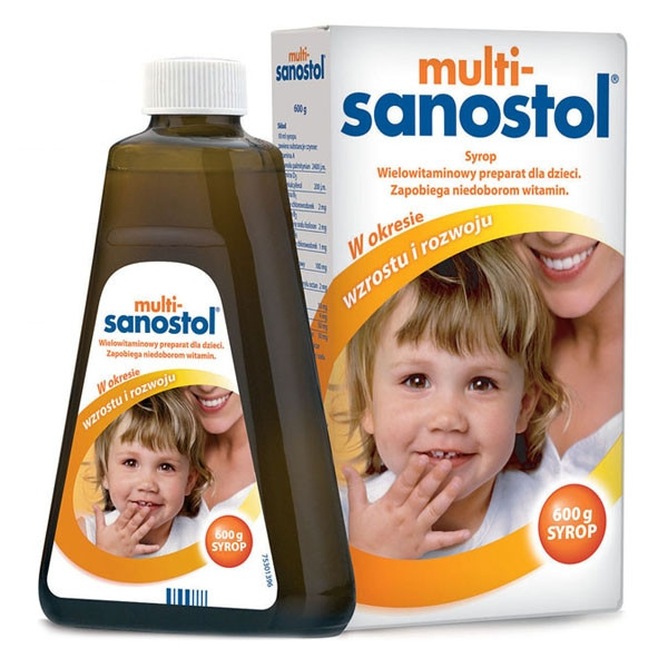 Multi-Sanostol рідкі смачні вітаміни для дітей від 1 року, 600 г. До 10/2025