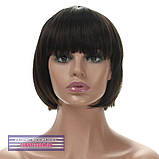 Перука каре з термоволосся 180℃ Lindsey AT колір чорний, фото 2
