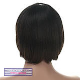 Перука каре з термоволосся 180℃ Lindsey AT колір чорний, фото 5